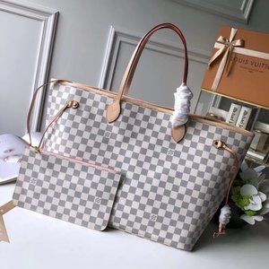 LV NeverFull Tote MM Damier Azur